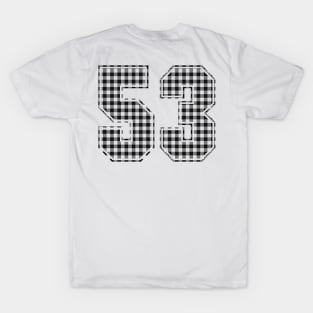 Plaid Number - 53 - Dark T-Shirt